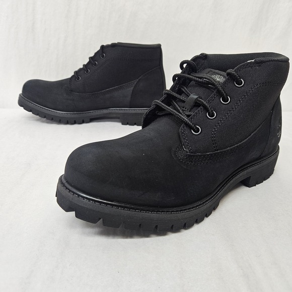Timberland Heritage Mid Lace Chukka Boot TB0A431HW05 Black Nubuck Men\'s Size 8.5 main image 7
